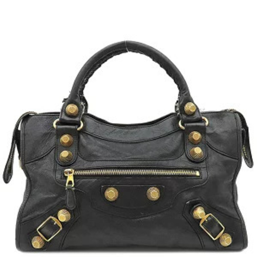 Balenciaga bag Giant City Leather Black Handbag Shoulder Mirror